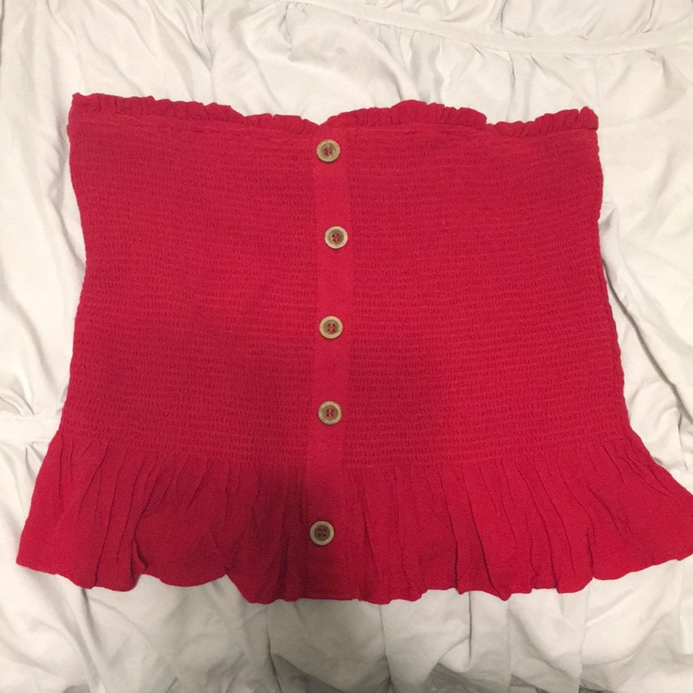 Red tube top